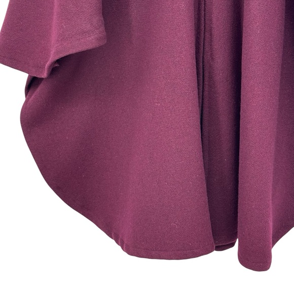*Womens Vintage 1990’s My Maine Bag Bangor Maine 1 Size Maroon 100% Wool Poncho - Picture 5 of 14